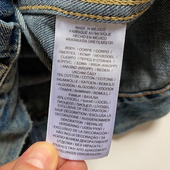 Polo Ralph Lauren Sportsman Distress Patch Trucker Jean Jacket Big 4X USA FLAG - Picture 9 of 15
